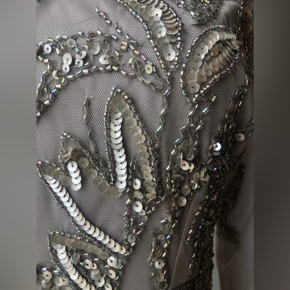 NWT Adrianna Papell Women's Beaded Long Dress - Picture 4 of 12